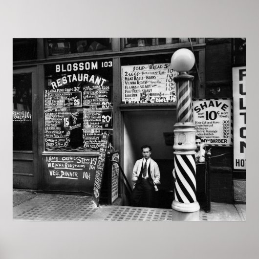 Blossom Restaurant 103 Bowery 1935 Poster (Voorkant)