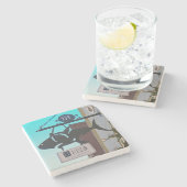 Blossom Restaurant Charleston, SC. Stenen Onderzetter (Zijkant)