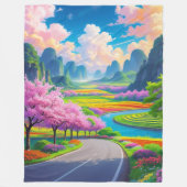 Blossom Road Dreams - Fantasy Landscape Fleece Deken (Voorkant)