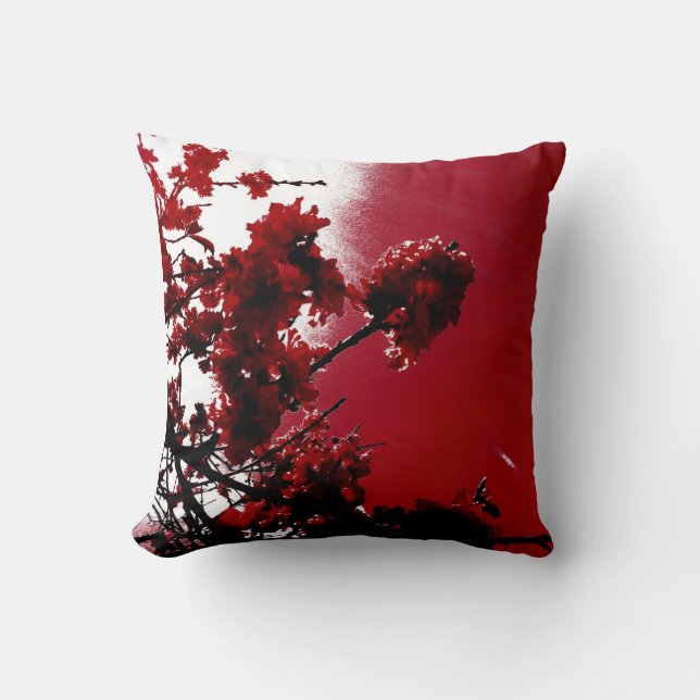 Blossom (Rode) Pillow Kussen (Voorkant)