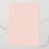 Blossom Roos Goudfolie Bloemenjurk Vrijgezellenfee Folie Uitnodiging (Achterkant)