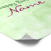 Blossom - roze bloemen - boom - verjaardag poster (Hoek)