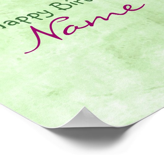 Blossom - roze bloemen - boom - verjaardag poster (Hoek)