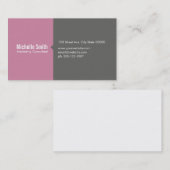 Blossom roze en grijs visitekaartje (Voorkant / Achterkant)
