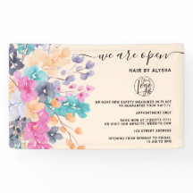 Blossom roze land bloemen waterverf We zijn open