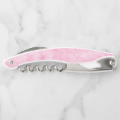 Blossom Roze Waterverf bruiloft Bedankt Favors Kurkentrekker (Achterkant)