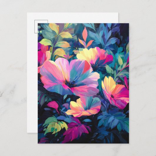 Blossom Rush Spring Floral Garden Aankondigingskaart (Voorkant / Achterkant)