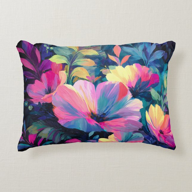 Blossom Rush Spring Floral Garden Accent Kussen (Voorkant)