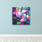 Blossom Rush Spring Floral Garden Canvas Afdruk (Insitu (Houten vloer))