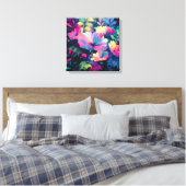 Blossom Rush Spring Floral Garden Canvas Afdruk (Insitu (Slaapkamer))
