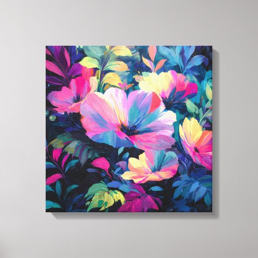 Blossom Rush Spring Floral Garden Canvas Afdruk (Voorkant)