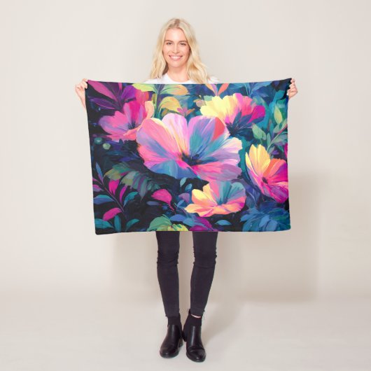 Blossom Rush Spring Floral Garden Fleece Deken (In situ)