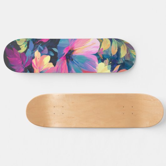 Blossom Rush Spring Floral Garden Persoonlijk Skateboard (Horizontaal)