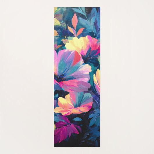 Blossom Rush Spring Floral Garden Yogamat (Achterkant)
