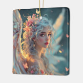 Blossom Seraph – Engel van de Lente Genade Keramisch Ornament (Links)