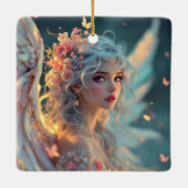 Blossom Seraph – Engel van de Lente Genade Keramisch Ornament (Achterkant)