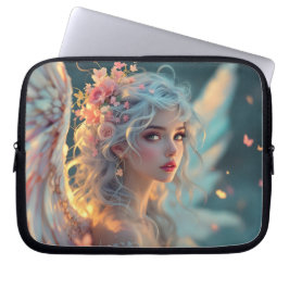 Blossom Seraph – Engel van de Lente Genade Laptop Sleeve