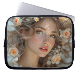 Blossom Seraph – Engel van de Lente Genade Laptop Sleeve