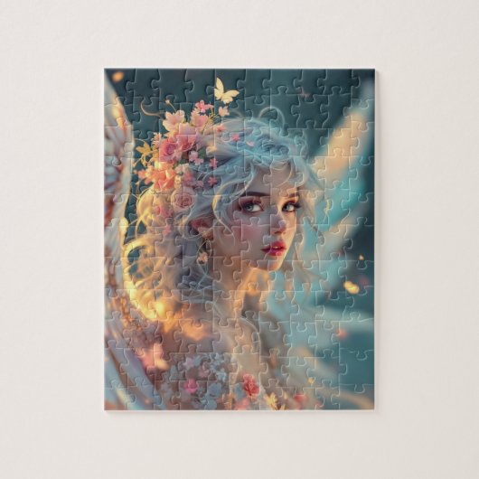 Blossom Seraph – Engel van de Lente Genade Legpuzzel (Verticaal)