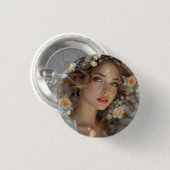 Blossom Seraph – Engel van de Lente Genade Ronde Button 3,2 Cm (Voorkant /achterkant)