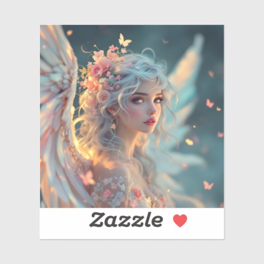 Blossom Seraph – Engel van de Lente Genade Sticker (Vel)