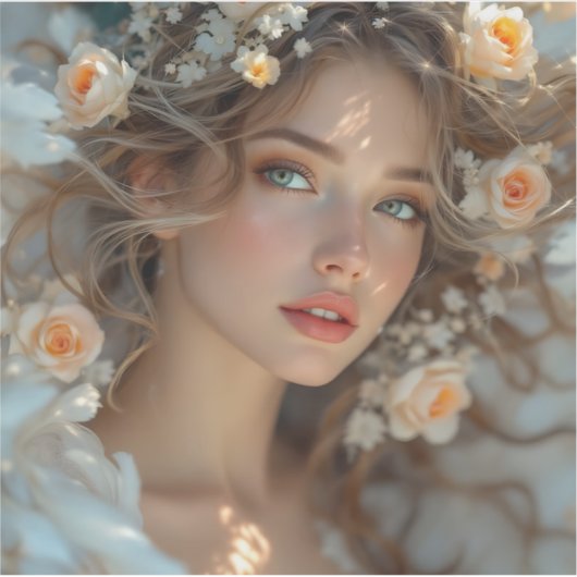 Blossom Seraph – Engel van de Lente Genade Sticker (Voorkant)