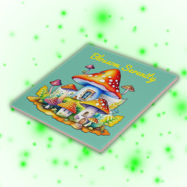 Blossom Serenity Cottagecore Mushroomcore | Tegeltje