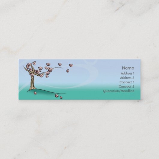 Blossom - Skinny Mini Visitekaartje (Voorkant)