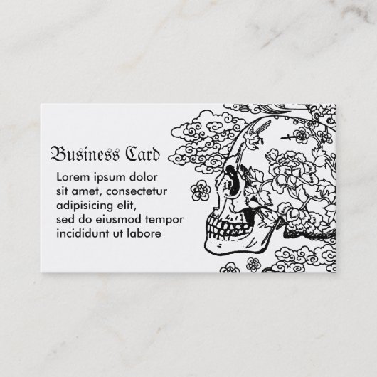 Blossom Skull Visitekaartje (Voorkant)