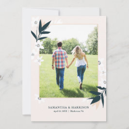 Blossom Sprigs Save the Date Photo Card