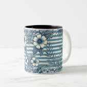 Blossom Stripes Ontwerp Koffie Mok (Voorkant rechts)