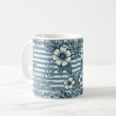 Blossom Stripes Ontwerp Koffie Mok (Voorkant links)