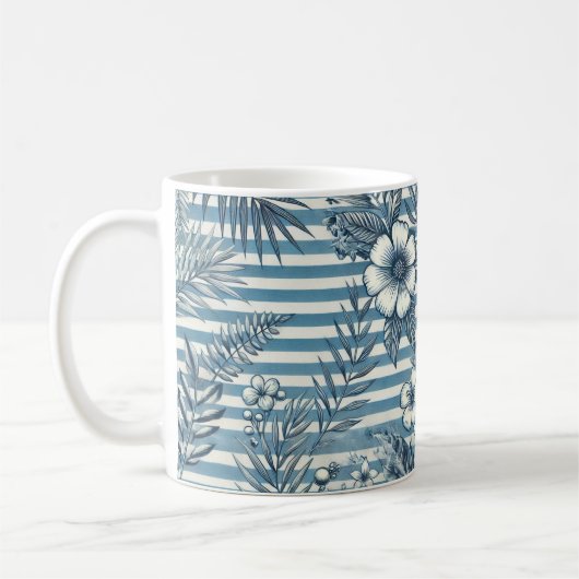 Blossom Stripes Ontwerp Koffie Mok (Links)