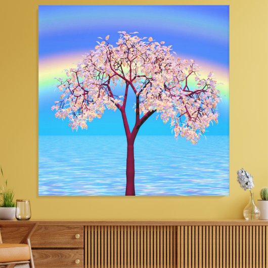 Blossom-structuur Canvas Afdruk (Insitu (Woonkamer))