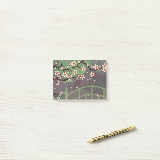 Blossom Sundown Post-it® Notes (Op bureau)