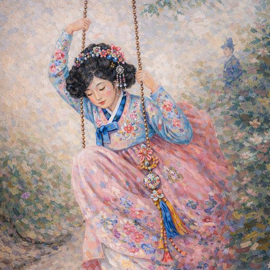 Blossom Swing – A Dream of Spring in Hanbok Notebo Notitieboek