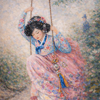Blossom Swing – Een droom van lente in Hanbok-noti Notitieboek