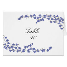 Blossom tafel Kaart - Blauwe bloesems