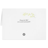 Blossom tafel Kaart - Gele bloesems (Achterkant Horizontaal)