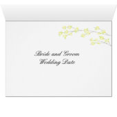 Blossom tafel Kaart - Gele bloesems (Binnen Horizontaal (Onder))