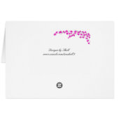 Blossom tafel Kaart - magenta (Achterkant Horizontaal)