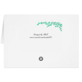 Blossom Tafelzitplaats Kaart - Turquoise Blossom (Achterkant Horizontaal)