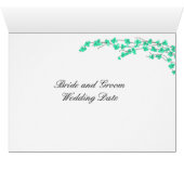 Blossom Tafelzitplaats Kaart - Turquoise Blossom (Binnen Horizontaal (Onder))