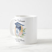 🎓Blossom & Tassel Afstudeermok Koffiemok (Voorkant links)