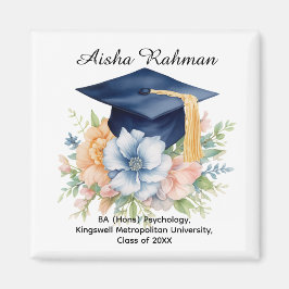 🎓Blossom & Tassel Afstudeermok Magneet
