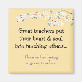 Blossom Teacher Gezegde Magneet (Voorkant)