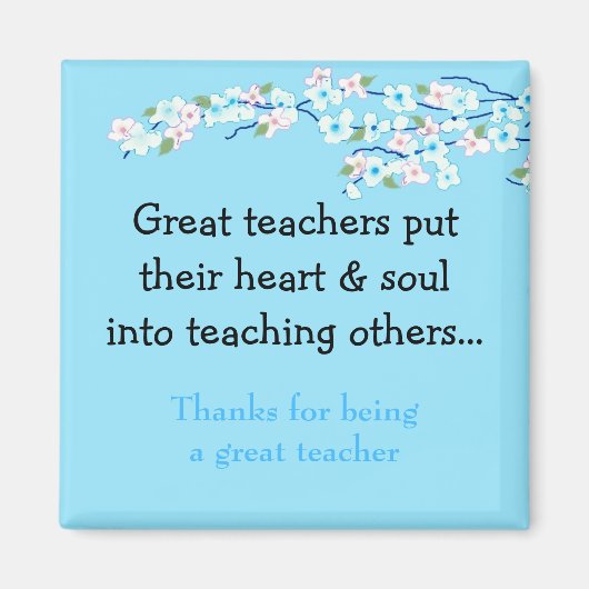 Blossom Teacher Gezegde Magneet (Voorkant)