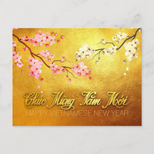 Blossom Tet Hoa Anh Dao Vietnamees nieuwjaar HHP Uitnodiging Briefkaart