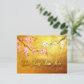 Blossom Tet Hoa Anh Dao Vietnamees Nieuwjaar HHP Uitnodiging Briefkaart (Staand voorkant)