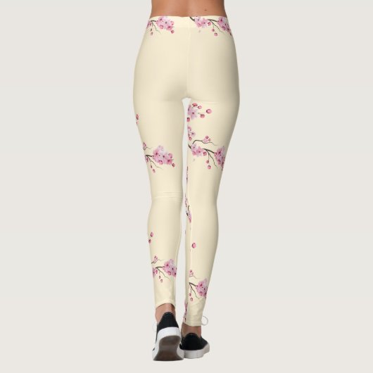 Blossom Tet Hoa Anh Dao Vietnamese Nieuwjaar WL Leggings (Achterkant)